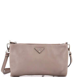 Prada Flat Zip Crossbody Bag Vitello #238766P11B